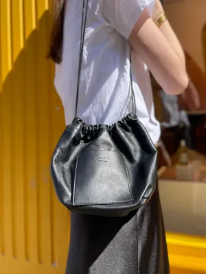 Jill Sander Black Leather Bucket Bag