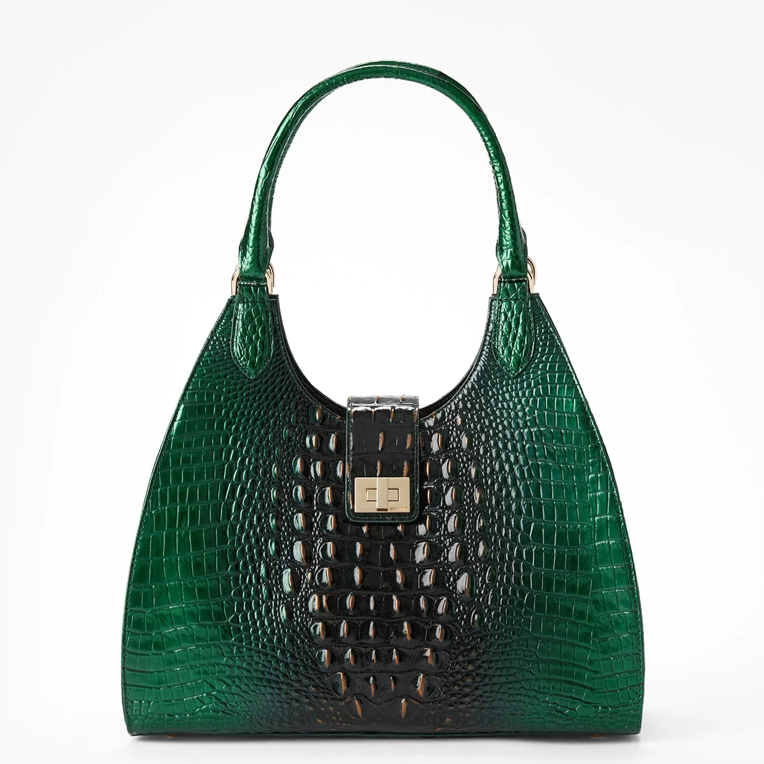 Large Adrian Satchel Evergreen Ombre Melbourne