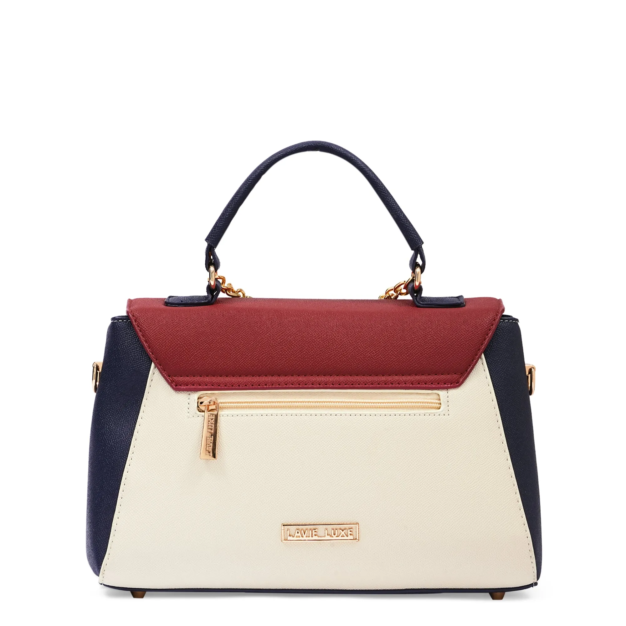 Lavie Luxe Pine Red Small Flap Women's Satchel Handbag