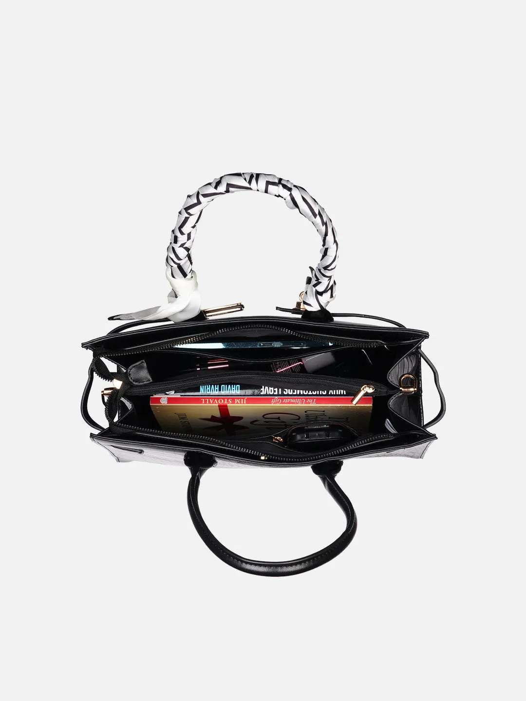 Lavie Luxe Strap 3 Compartment Large Satchel