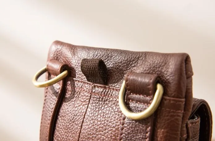Leather Belt Pouch Belt Cases Mens Waist Bag Shoulder Bag for Men