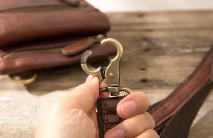 Leather Belt Pouch Belt Cases Mens Waist Bag Shoulder Bag for Men