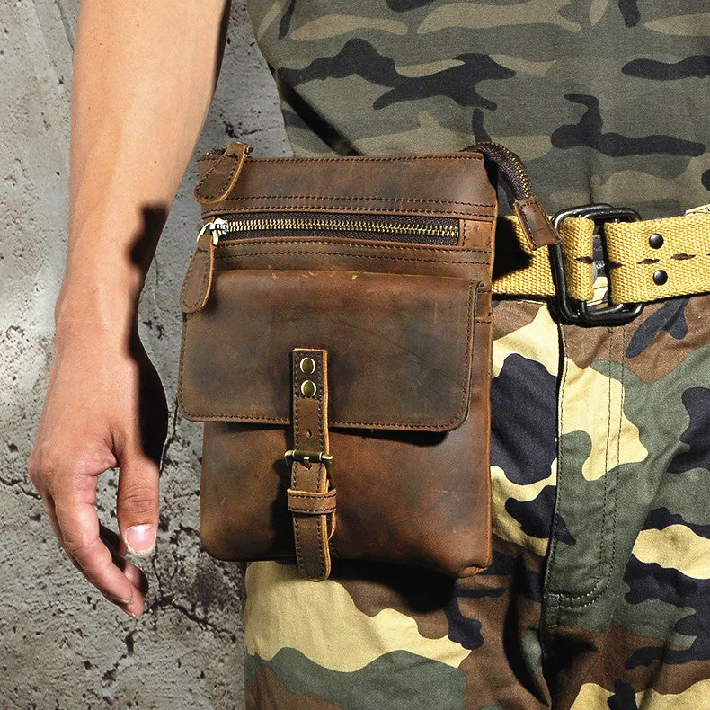 Leather Belt Pouch for Men Cell Phone Holsters Waist Bag BELT BAG Shoulder Bag For Men