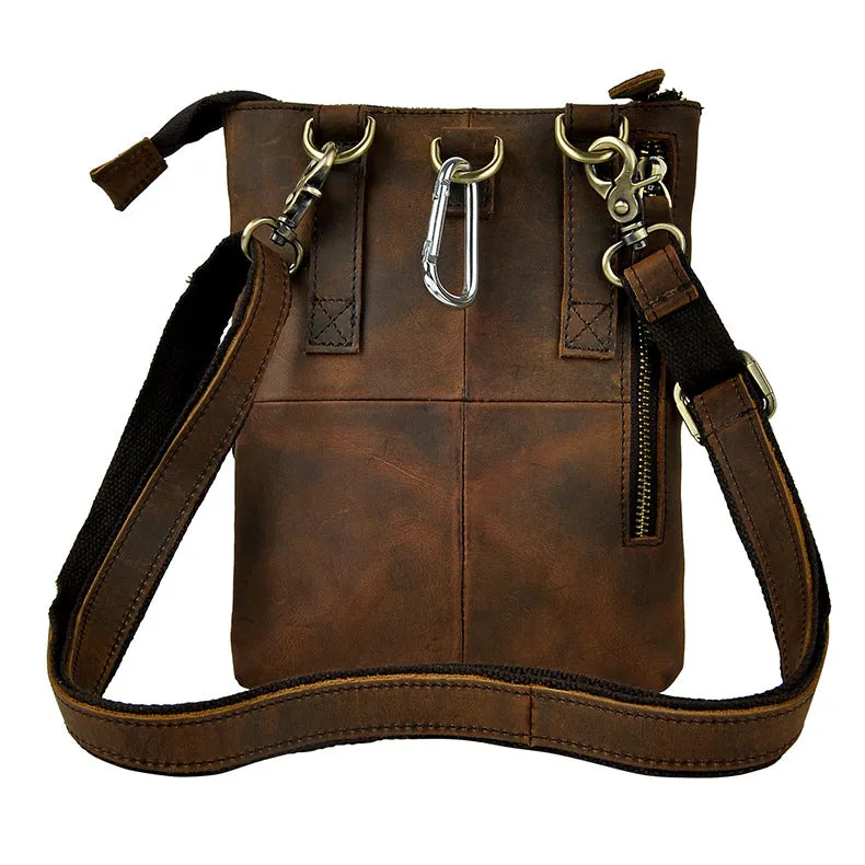 Leather Belt Pouch for Men Cell Phone Holsters Waist Bag BELT BAG Shoulder Bag For Men