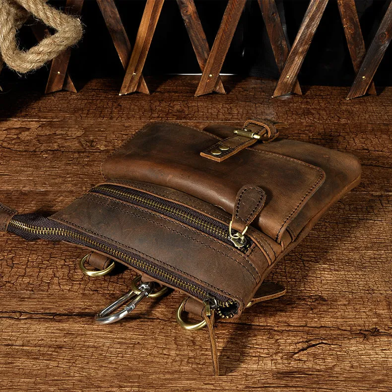 Leather Belt Pouch for Men Cell Phone Holsters Waist Bag BELT BAG Shoulder Bag For Men