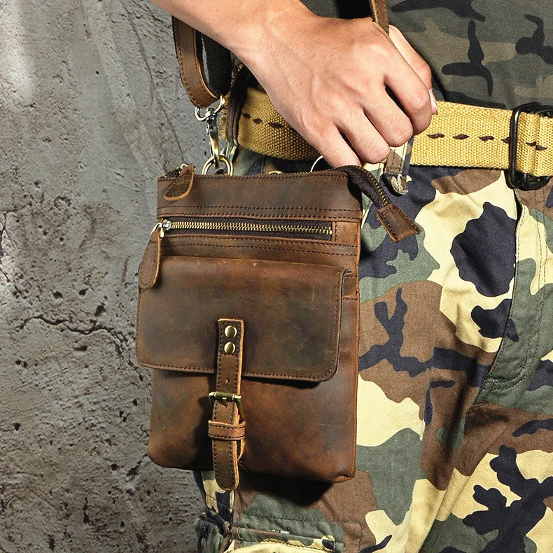 Leather Belt Pouch for Men Cell Phone Holsters Waist Bag BELT BAG Shoulder Bag For Men