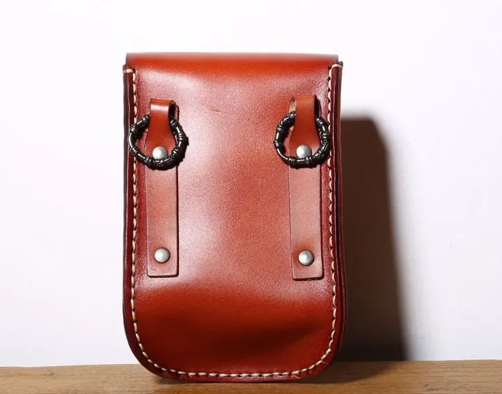 Leather Belt Pouch Mens Small Cases Waist Bag Hip Pack Belt Bag Fanny Pack Bumbag for Men