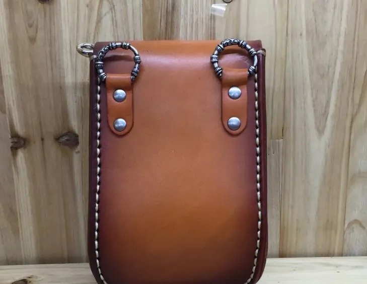 Leather Belt Pouch Mens Small Cases Waist Bag Hip Pack Belt Bag Fanny Pack Bumbag for Men