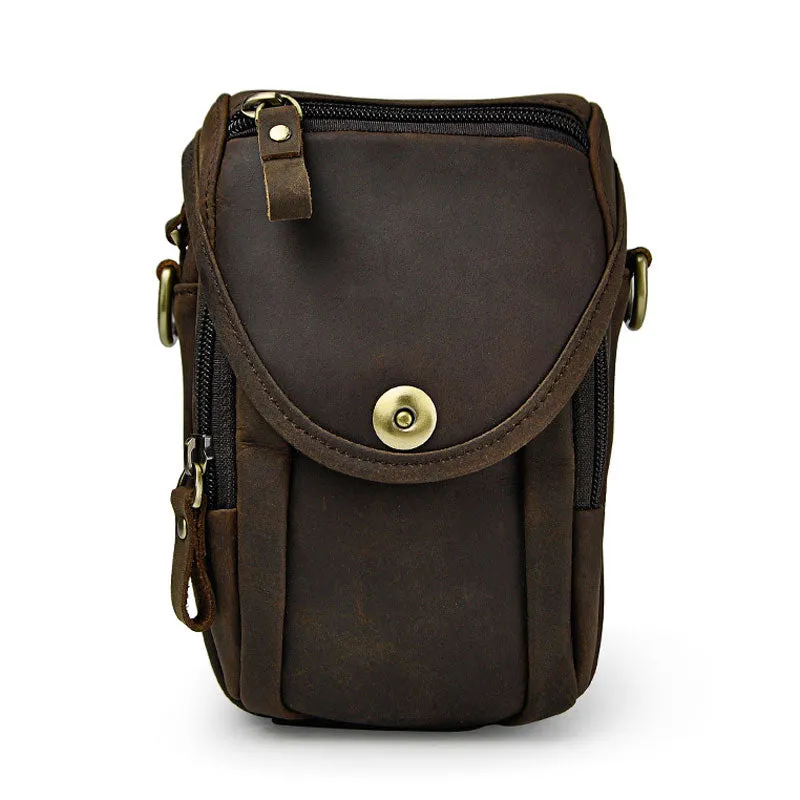 Leather Cell Phone Holster Belt Pouch for Men Waist Bags BELT BAG Shoulder Bag For Men