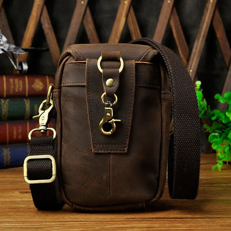 Leather Cell Phone Holster Belt Pouch for Men Waist Bags BELT BAG Shoulder Bag For Men