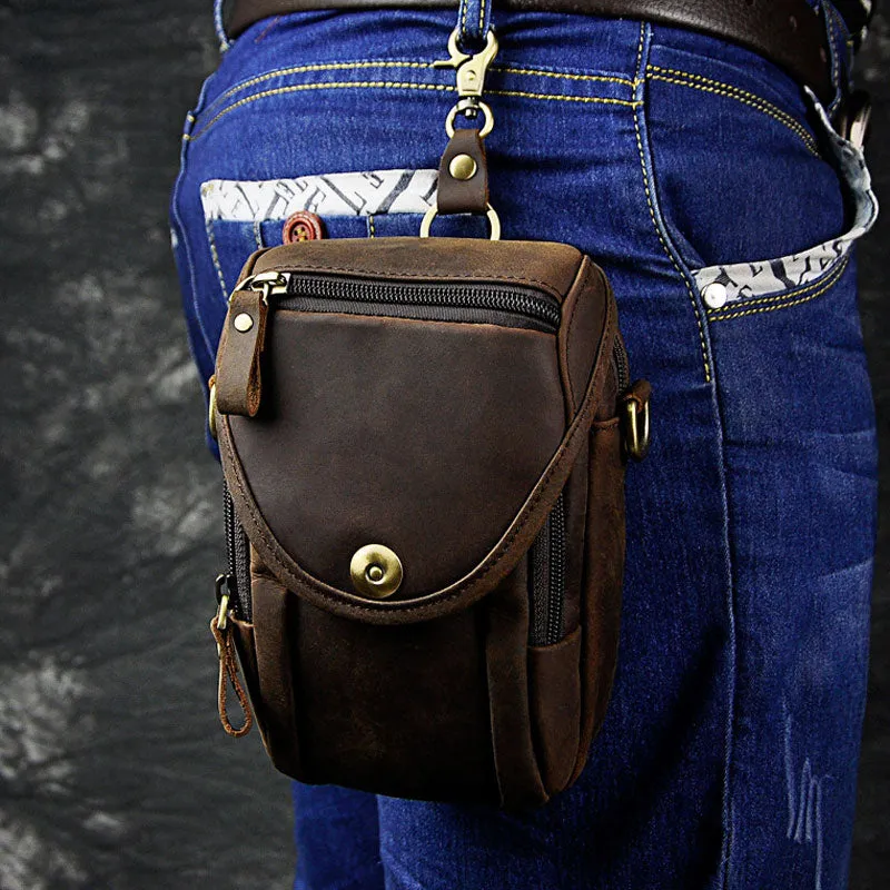 Leather Cell Phone Holster Belt Pouch for Men Waist Bags BELT BAG Shoulder Bag For Men