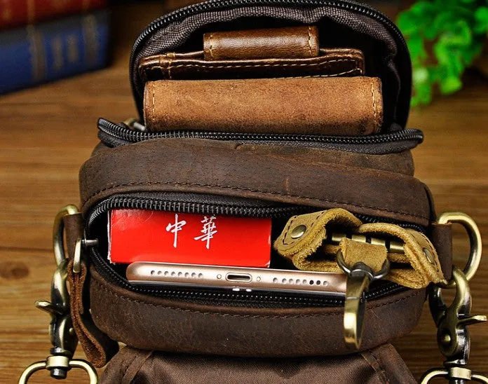 Leather Cell Phone Holster Belt Pouch for Men Waist Bags BELT BAG Shoulder Bag For Men