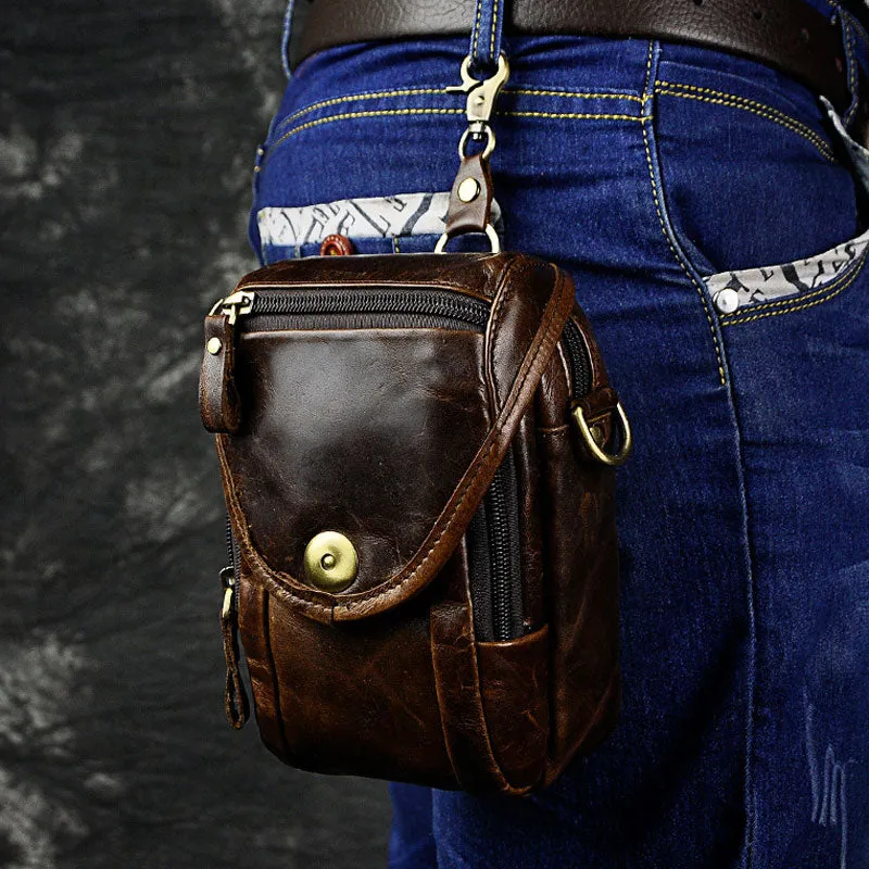 Leather Cell Phone Holster Belt Pouch for Men Waist Bags BELT BAG Shoulder Bag For Men