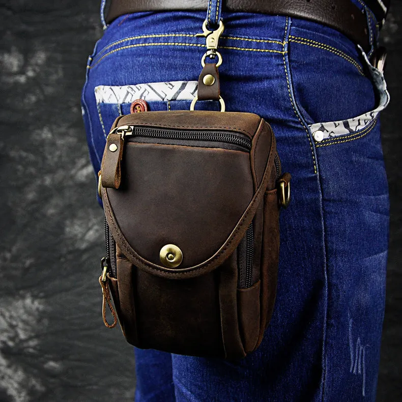 Leather Cell Phone Holster Belt Pouch for Men Waist Bags BELT BAG Shoulder Bag For Men