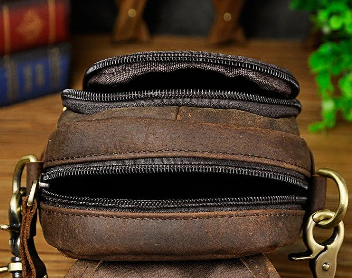 Leather Cell Phone Holster Belt Pouch for Men Waist Bags BELT BAG Shoulder Bag For Men
