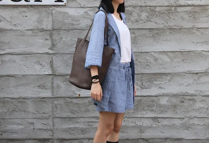 LEATHER Large WOMENs Bucket Tote Bag Work Tote Purses FOR WOMEN