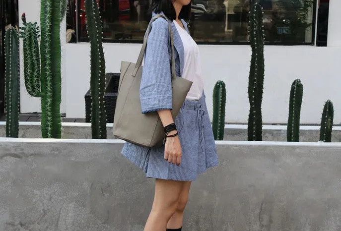 LEATHER Large WOMENs Bucket Tote Bag Work Tote Purses FOR WOMEN