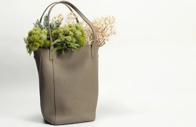 LEATHER Large WOMENs Bucket Tote Bag Work Tote Purses FOR WOMEN