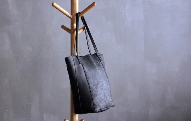 LEATHER Large WOMENs Bucket Tote Bag Work Tote Purses FOR WOMEN