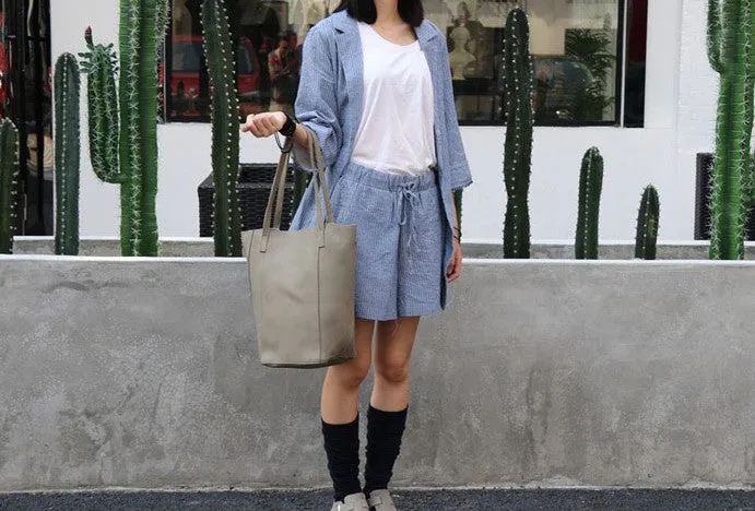 LEATHER Large WOMENs Bucket Tote Bag Work Tote Purses FOR WOMEN
