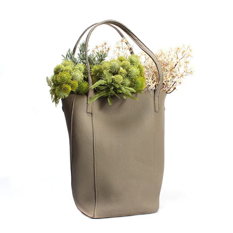 LEATHER Large WOMENs Bucket Tote Bag Work Tote Purses FOR WOMEN