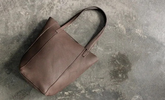 LEATHER Large WOMENs Bucket Tote Bag Work Tote Purses FOR WOMEN
