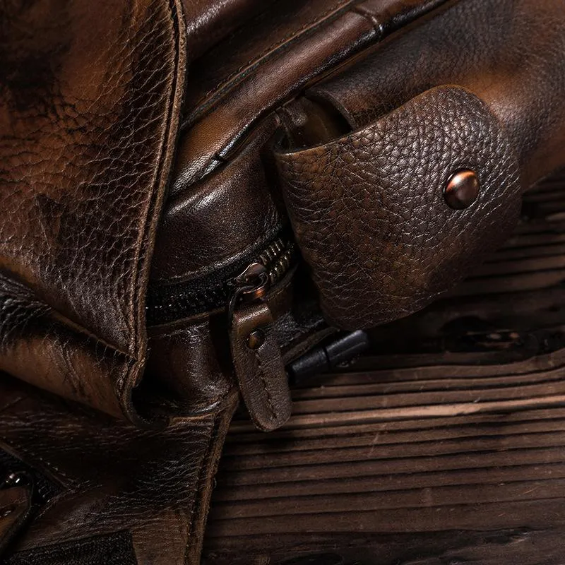 Leather Men Belt Pouch Thigh Bag Drop Leg Bag Biker Waist Purse Side Belt Bag for Men