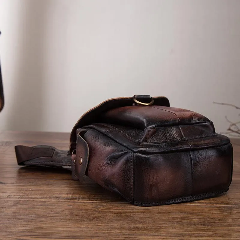 Leather Men Belt Pouch Thigh Bag Drop Leg Bag Biker Waist Purse Side Belt Bag for Men