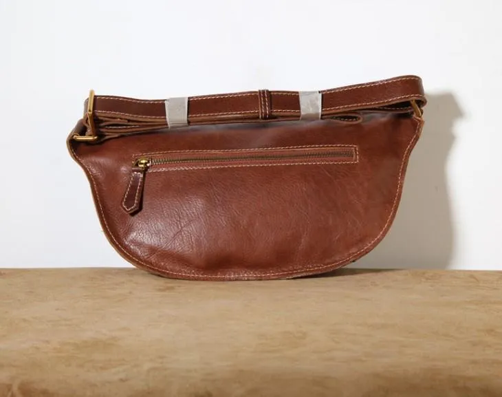 Leather Men Fanny Pack Small Waist Bag Hip Pack Belt Bag Bumbag for Men