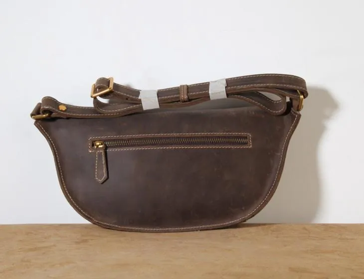 Leather Men Fanny Pack Small Waist Bag Hip Pack Belt Bag Bumbag for Men