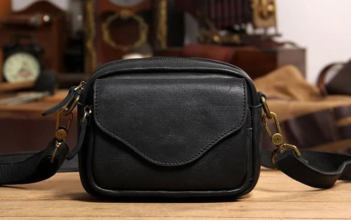 Leather Mens Belt Pouch Small Cases Waist Bags Belt Bag Shoulder Bag for Men