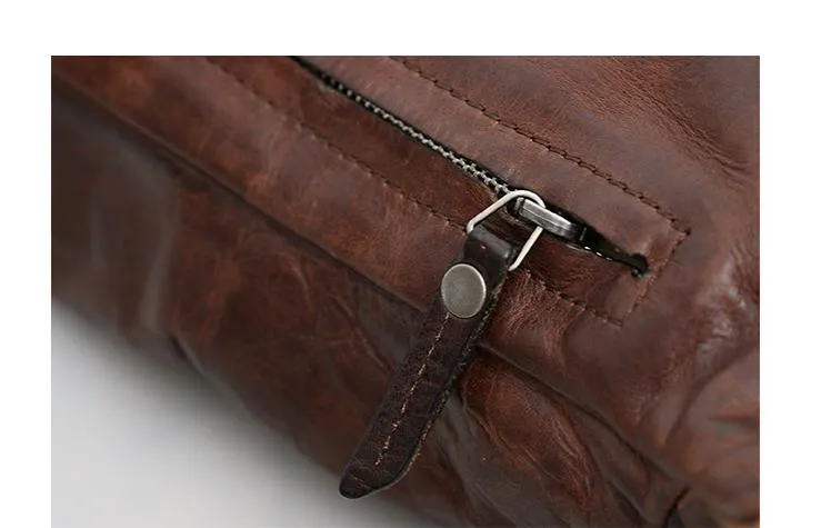 Leather Mens Cool Sling Bag Crossbody Bag Chest Bag Fanny Pack for men