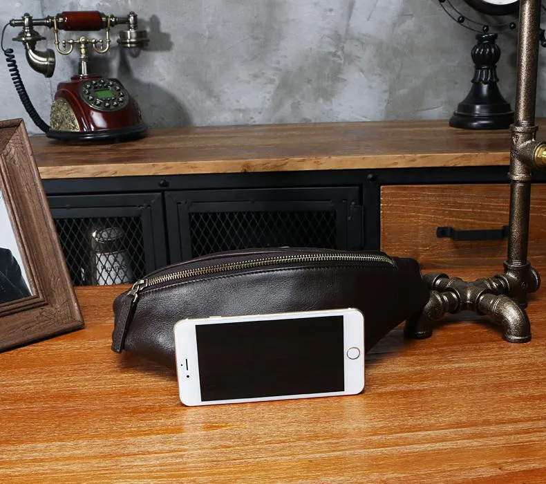 Leather Mens FANNY PACK MENS WAIST BAG HIP PACK BELT BAG FOR MEN