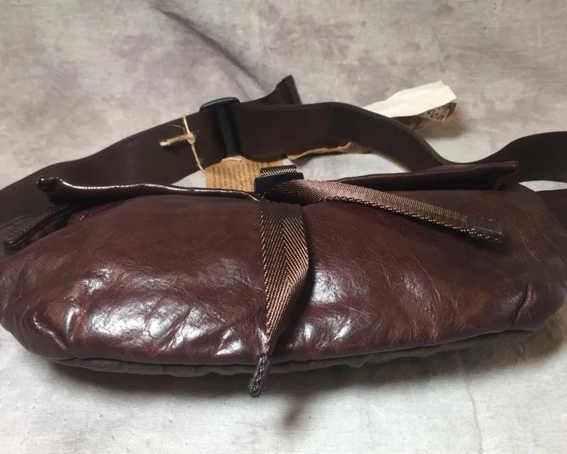Leather Mens FANNY PACK MENS WAIST BAG HIP PACK BELT BAG FOR MEN
