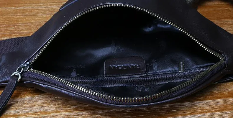 Leather Mens FANNY PACK MENS WAIST BAG HIP PACK BELT BAG FOR MEN
