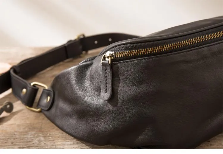 Leather Mens FANNY PACK MENS WAIST BAG HIP PACK BELT BAG FOR MEN