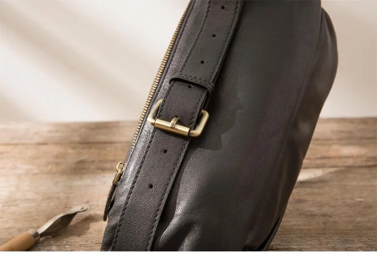 Leather Mens FANNY PACK MENS WAIST BAG HIP PACK BELT BAG FOR MEN