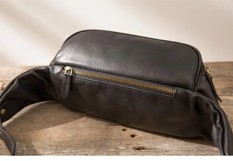 Leather Mens FANNY PACK MENS WAIST BAG HIP PACK BELT BAG FOR MEN