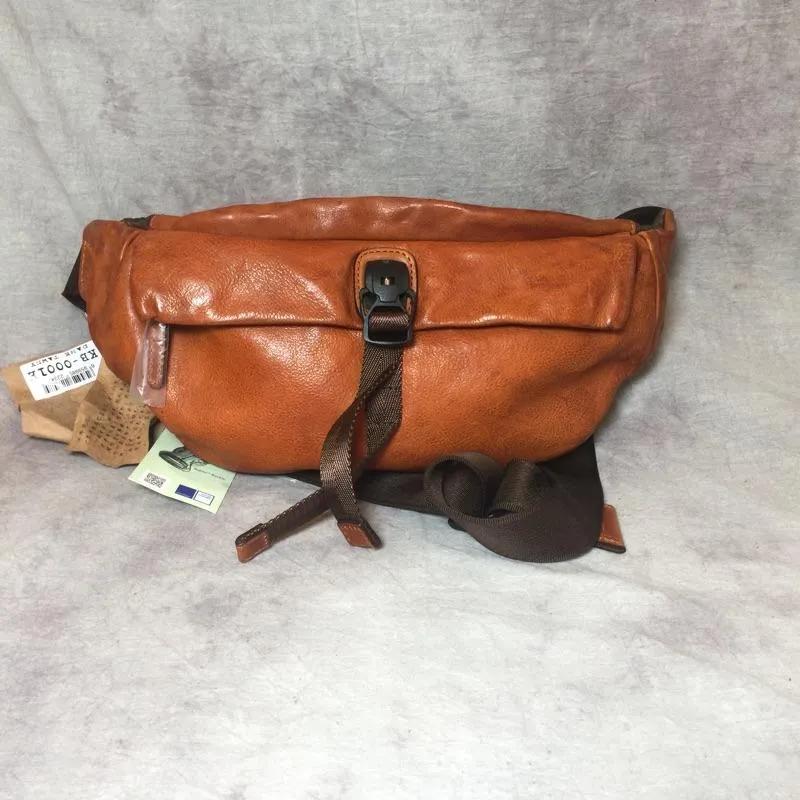Leather Mens FANNY PACK MENS WAIST BAG HIP PACK BELT BAG FOR MEN