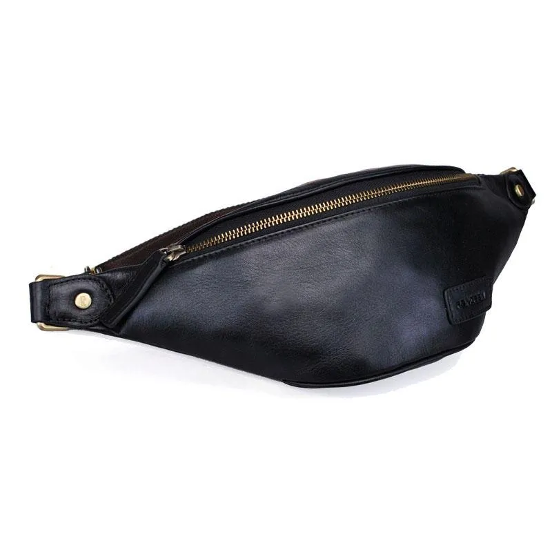 Leather Mens FANNY PACK MENS WAIST BAG HIP PACK BELT BAG FOR MEN