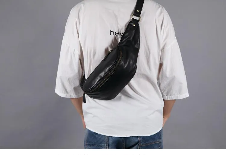 Leather Mens FANNY PACK MENS WAIST BAG HIP PACK BELT BAG FOR MEN