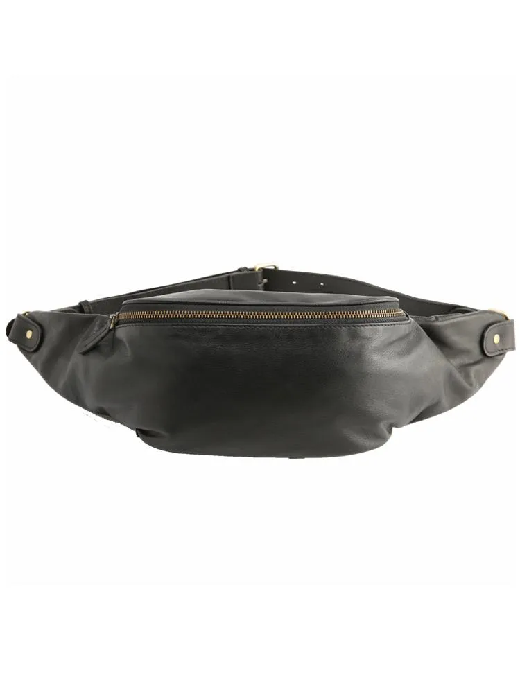 Leather Mens FANNY PACK MENS WAIST BAG HIP PACK BELT BAG FOR MEN