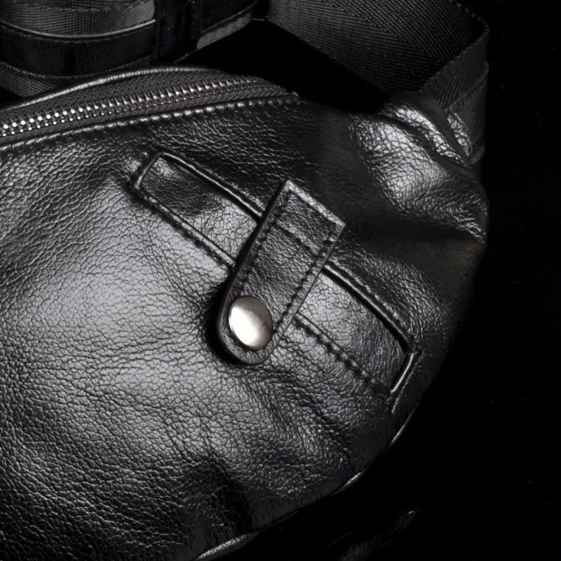 Leather Mens Fanny Pack Waist Bag Hip Pack Belt Bag Bumbag for Men