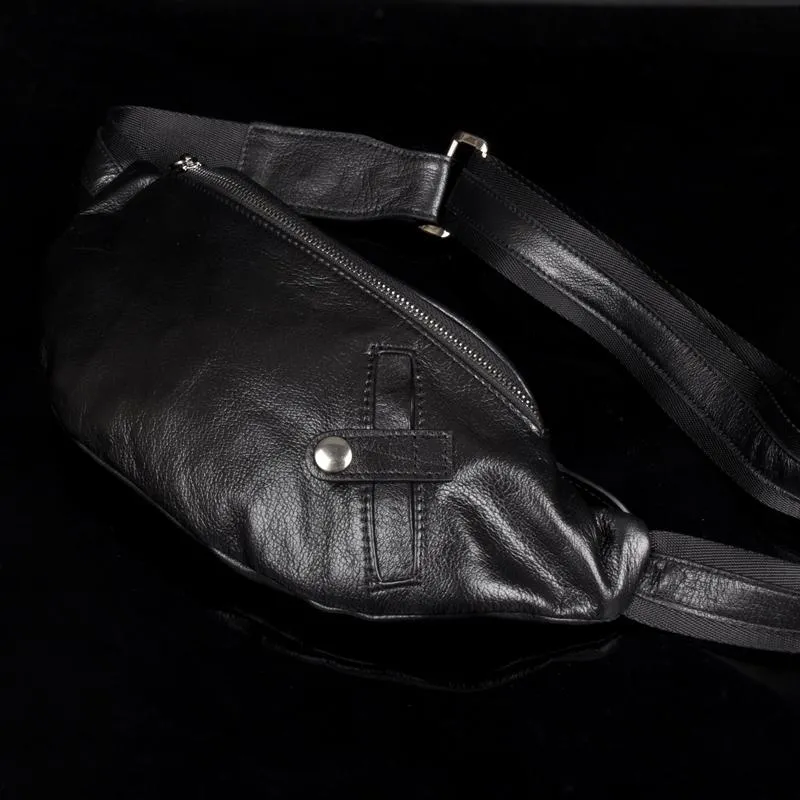 Leather Mens Fanny Pack Waist Bag Hip Pack Belt Bag Bumbag for Men