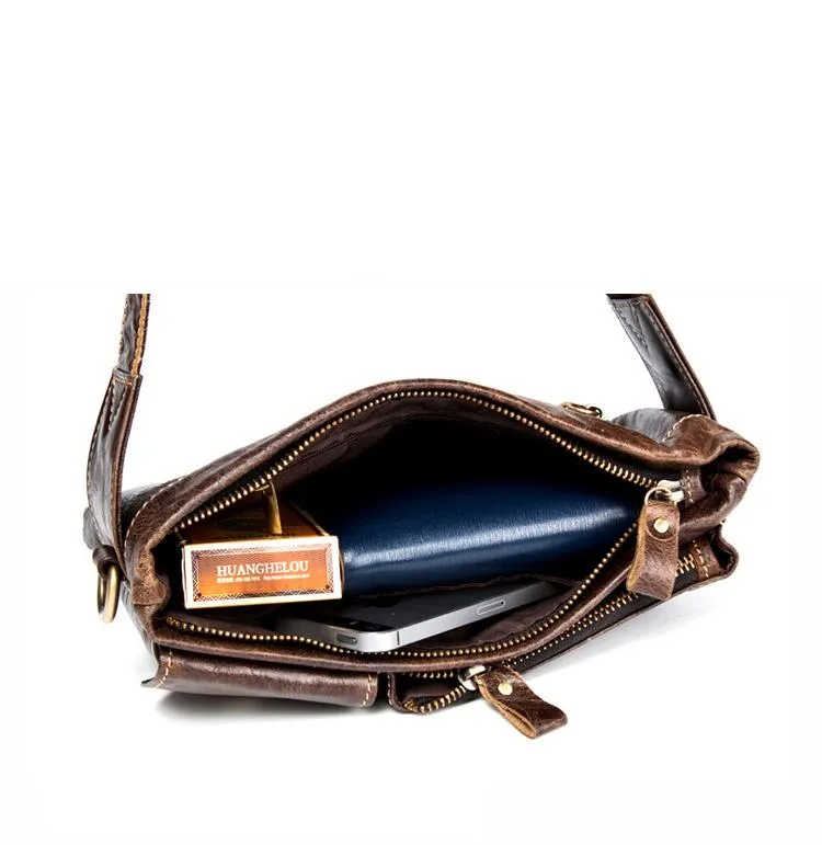 Leather Mens Fanny Pack Waist Bag Hip Pack Belt Bag Bumbag for Men