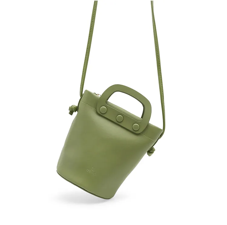 LEATHER WOMEN Bucket Purse Handbag SHOULDER BAG FOR WOMEN