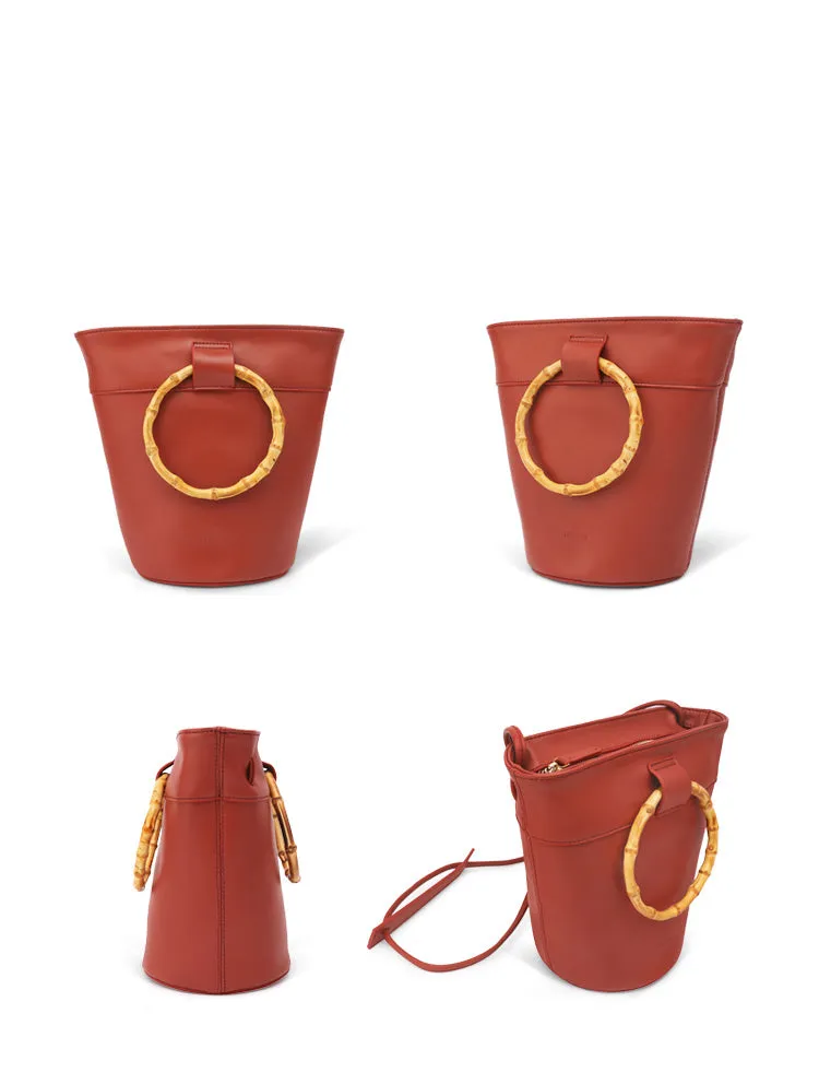 LEATHER WOMENs Bucket Purse Handbag SHOULDER BAG FOR WOMEN
