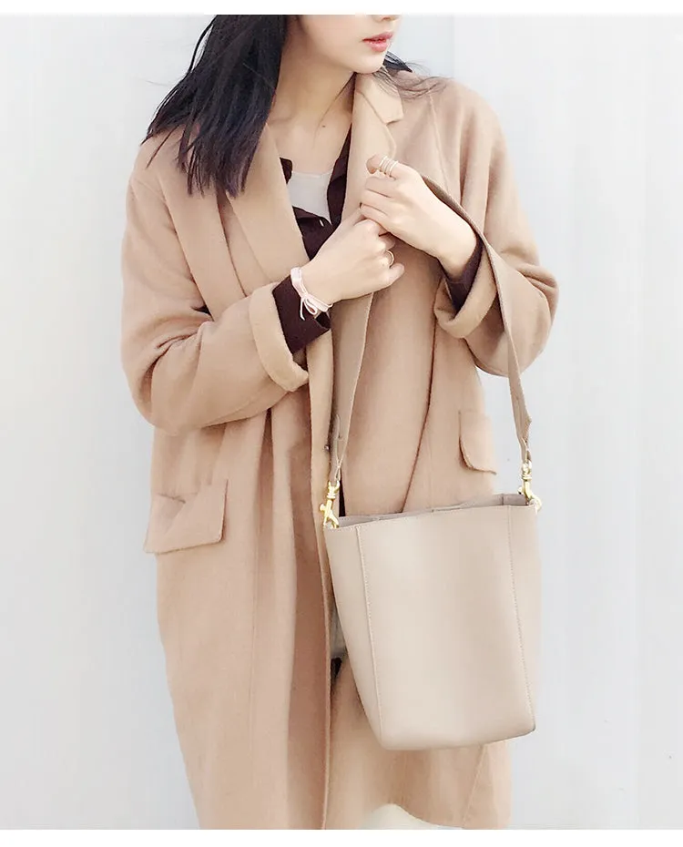 Leather Womens Tote Bucket Bags Work Bag Shoulder Bag For Women