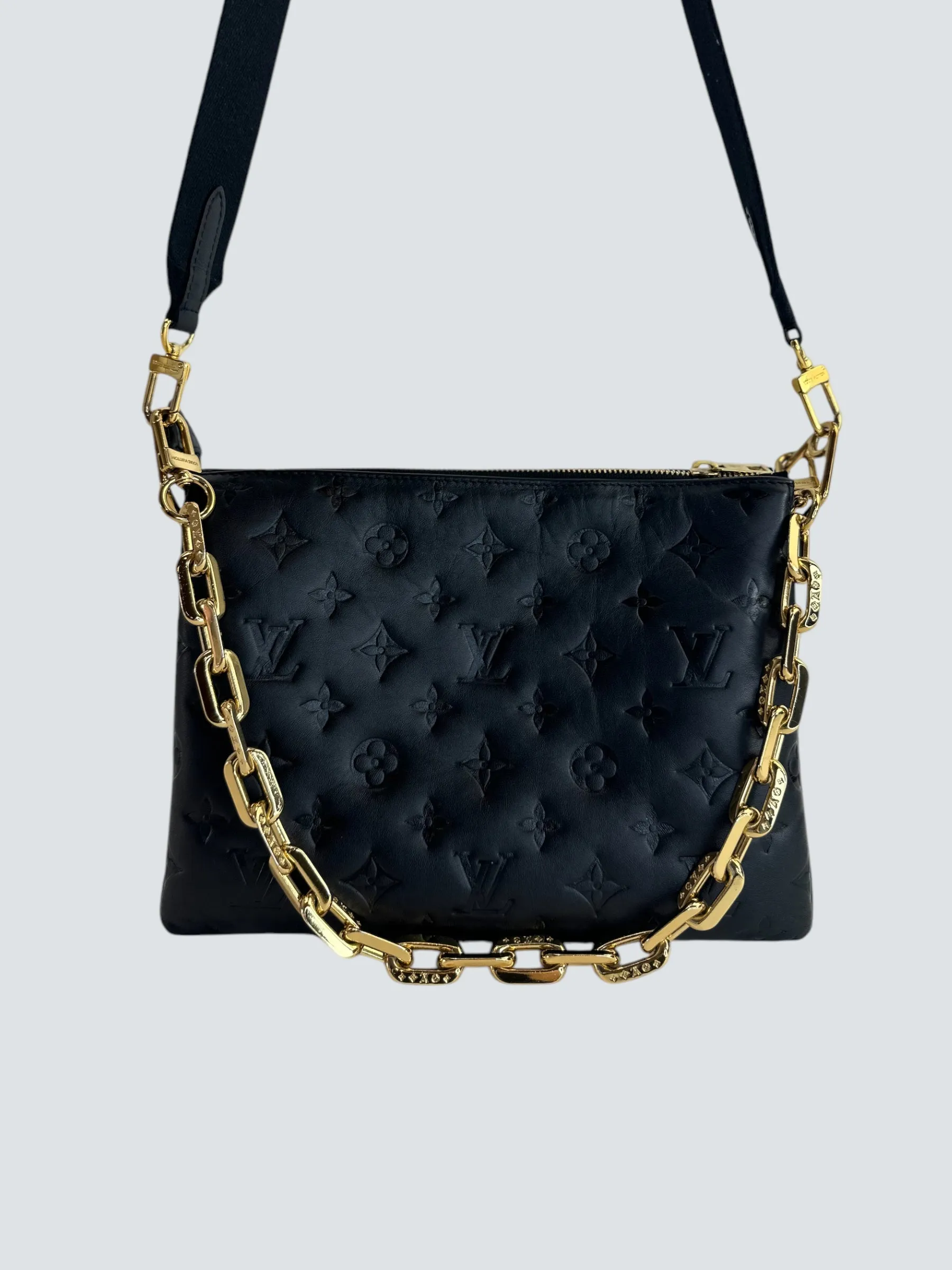 Louis Vuitton Black Empreinte Leather Coussin PM