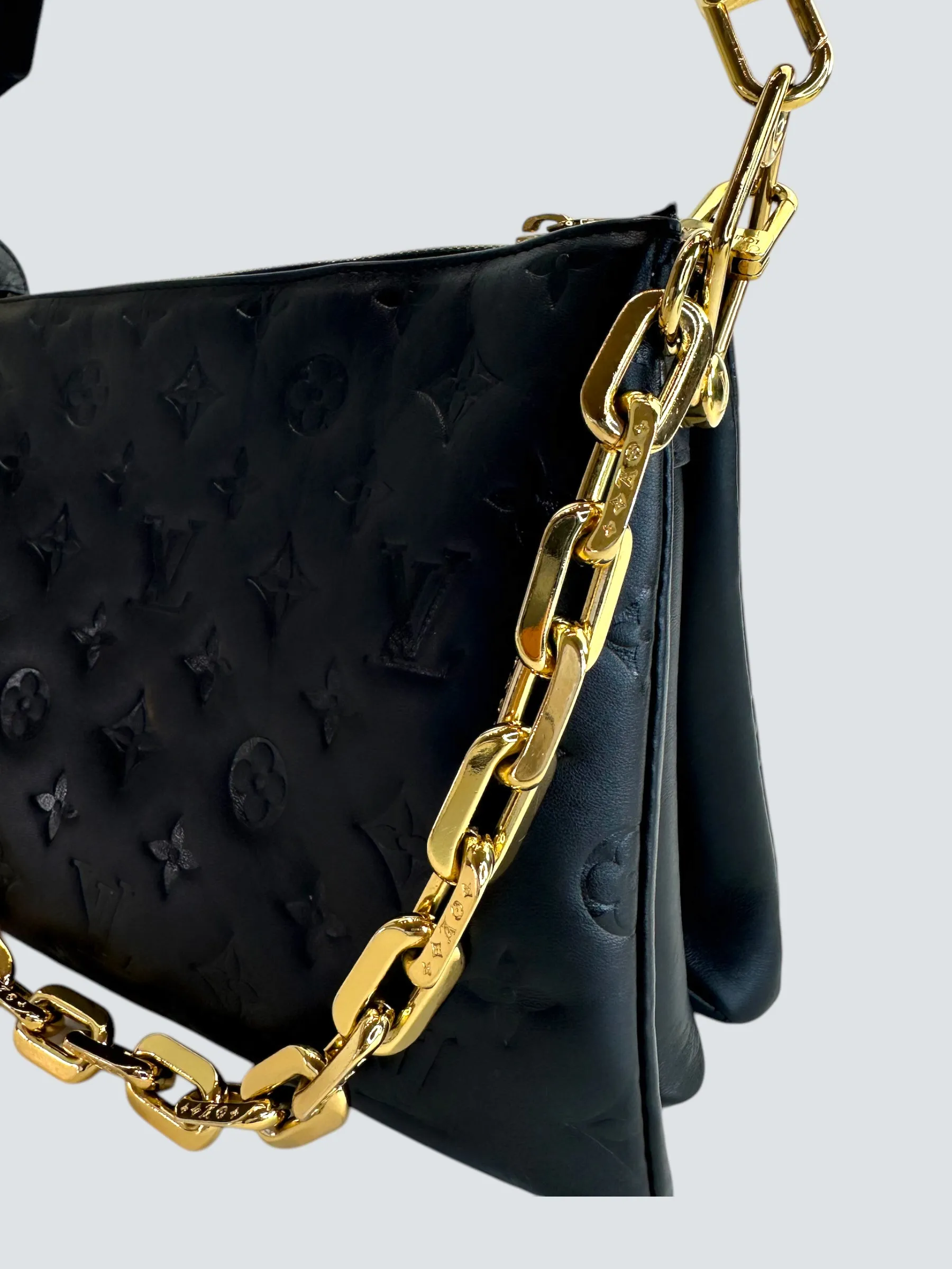 Louis Vuitton Black Empreinte Leather Coussin PM